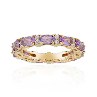 Zilveren ring met amethisten