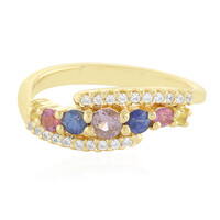 Zilveren ring met een saffier