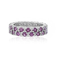 Zilveren ring met rhodolieten
