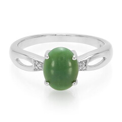 Zilveren ring met een keizerlijk chrysopraas