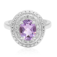Zilveren ring met een amethist