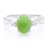 Zilveren ring met een keizerlijk chrysopraas