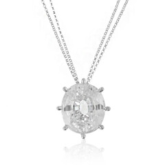 Platinaen halsketting met een Preah Vihear zirkoon (de Melo)