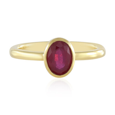 Zilveren ring met een Bemainty robijn