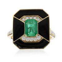 Gouden ring met een AAA Zambia smaragd (CIRARI)