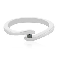 Zilveren ring met een I3 Champagne Diamant
