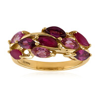 Zilveren ring met rhodolieten