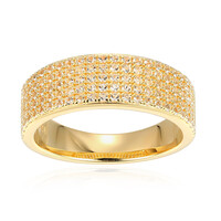 Zilveren ring met witte topaasstenen