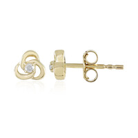 Gouden oorbellen met I3 (J) Diamanten