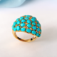 Zilveren ring met Sleeping Beauty Turkooisen (Faszination Türkis)