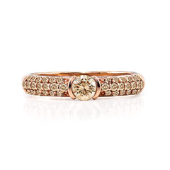 Gouden ring met een VS1 Argyle-Rose de France-Diamant