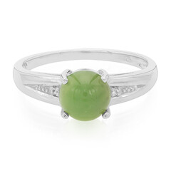 Zilveren ring met een keizerlijk chrysopraas