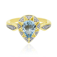 Gouden ring met een Medina Aquamarijn