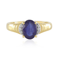 Zilveren ring met een Madagaskar Blauwe Saffier