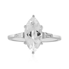 Zilveren ring met een witte topaas