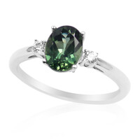 Zilveren ring met een Chroom apatiet