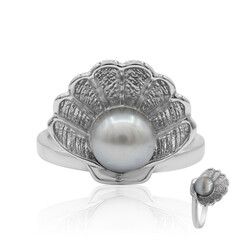Zilveren ring met een zoetwater kweekparel