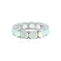 Zilveren ring met Aqua Chalcedonen