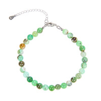 Zilveren armband met chrysopraasstenen
