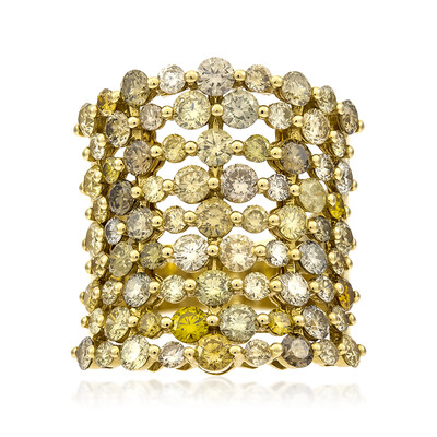 Gouden ring met SI2 Fancy Diamanten (CIRARI)