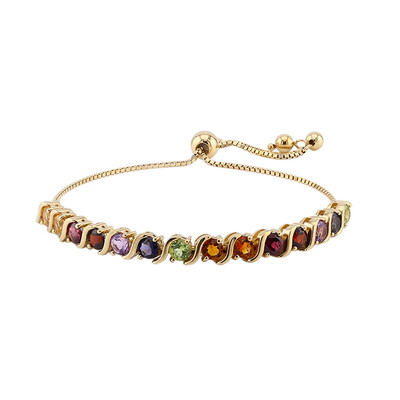 Zilveren armband met granaten