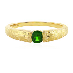 Zilveren ring met een Russische diopsied