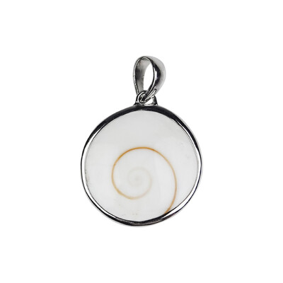 Zilveren hanger met een Shiva oog