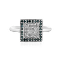 Zilveren ring met I3 (H) Diamanten