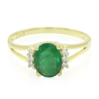 Zilveren ring met een Bahia-smaragd