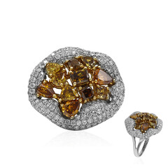 Gouden ring met SI2 Oranje Diamanten (CIRARI)