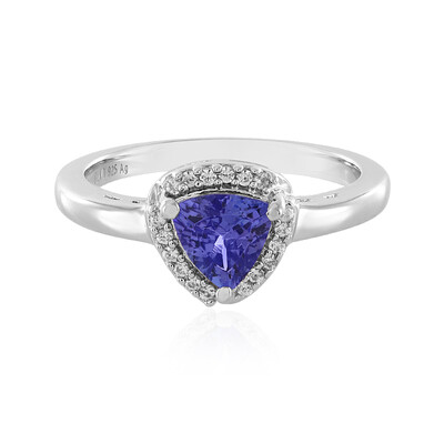 Zilveren ring met een tanzaniet
