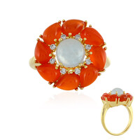 Zilveren ring met een aquamarijn