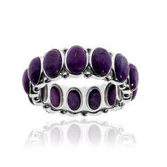 Zilveren ring met Paarse Kingman Mohave Turkooisen