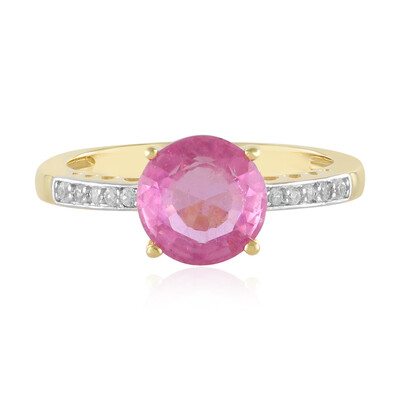 Zilveren ring met een Madagaskar Roze Saffier