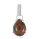 Zilveren hanger met een mahonie obsidiaan