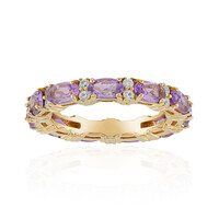 Zilveren ring met amethisten