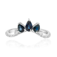 Gouden ring met een Blauwe Ceylon saffier (CIRARI)