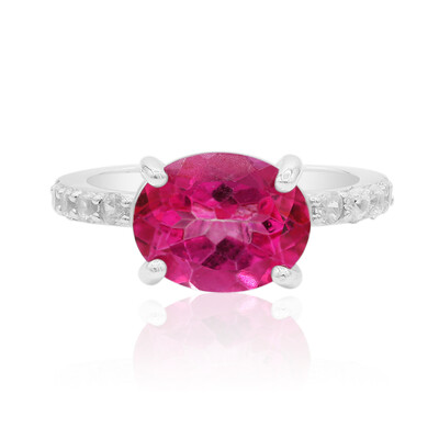 Zilveren ring met een rozetopaas