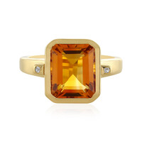 Zilveren ring met een Madeira citrien