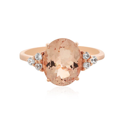 Gouden ring met een Perzik Morganiet