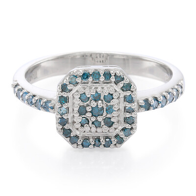 Zilveren ring met Fancy diamanten