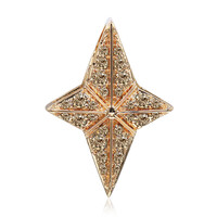 Gouden hanger met SI1 Argyle Rose De France Diamanten