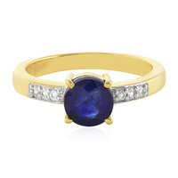 Zilveren ring met een Madagaskar Blauwe Saffier