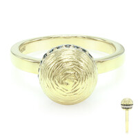 Zilveren ring met zwarte spinelstenen