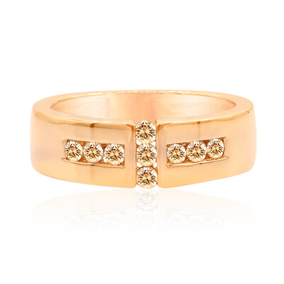 Gouden ring met SI1 Argyle Rose De France Diamanten (Annette)