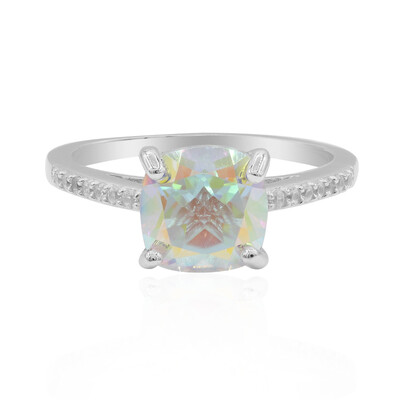 Zilveren ring met een maanlicht-topaas