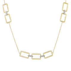 Gouden halsketting met I1 (I) Diamanten (Ornaments by de Melo)