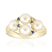 Gouden ring met Akoya parels (Michelle Albala)