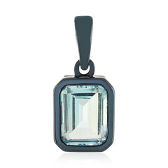 Zilveren hanger met een hemel-blauwe topaas