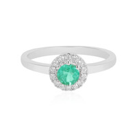 Zilveren ring met een Columbiaanse smaragd